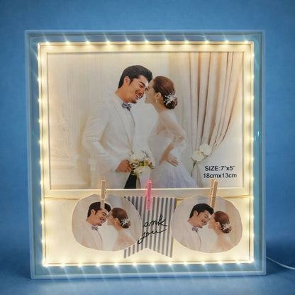 LED Photo Frame 7x5 Collage with Clips Decorative Light Frame