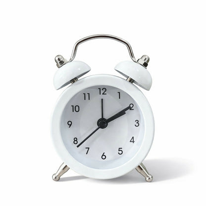 Classic Analog Alarm Clock for Bedroom | Silent Quartz Desk Table Clock