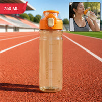 KOLORR Leakproof Sports Sipper Water Bottle with Straw & Flip Lid (750ML)