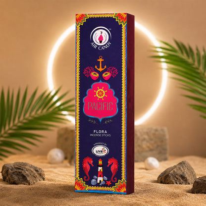 Pacific Flora Incense Sticks with Long Lasting Fragrance and Refreshing Aroma