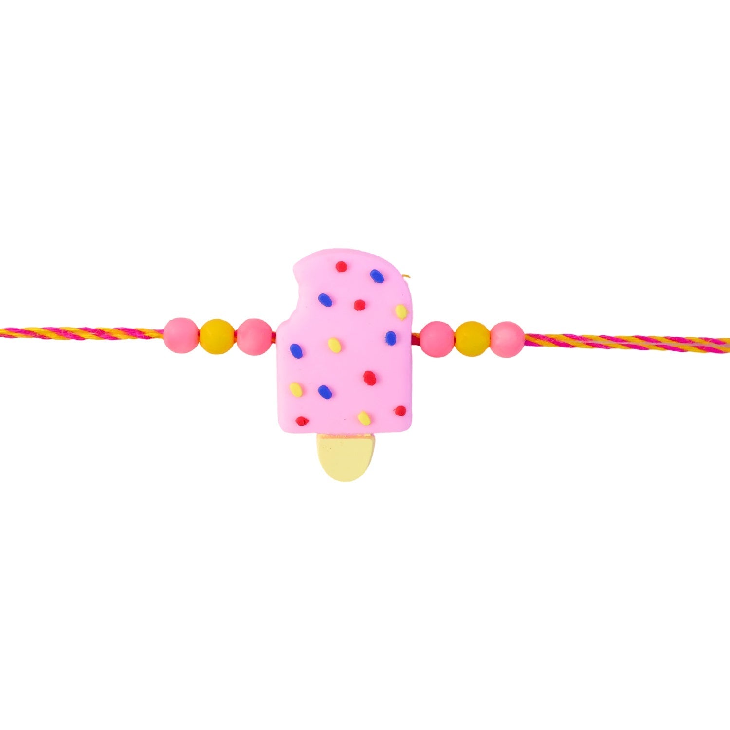 Ice Cream Kids Rakhi Unique Clay Design for Brother's Festivity (10pcs)