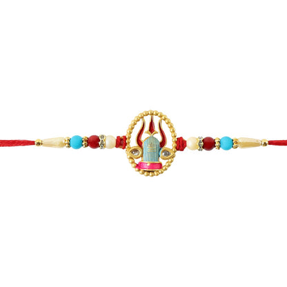 Mahadev Shivling Designer Rakhi with Beads for Brother Raksha Bandhan Gift (5pcs)