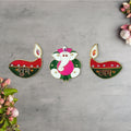 Ganesh Shubh Labh Door Hanging – Acrylic Meenakari Set of 3