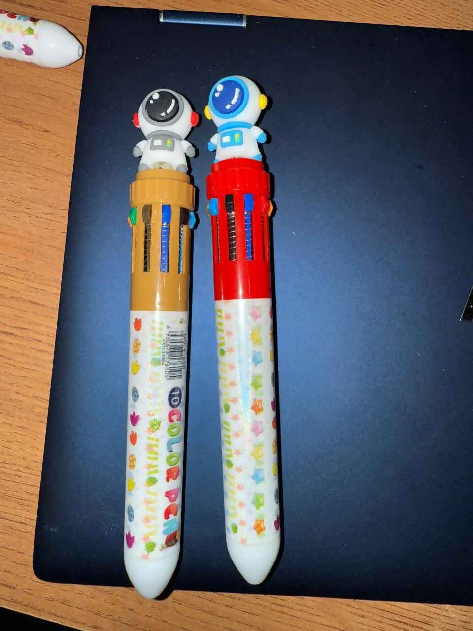 10-in-1 Multicolor Pen for Kids Astronaut Design Red Brown Color (SET OF 2)