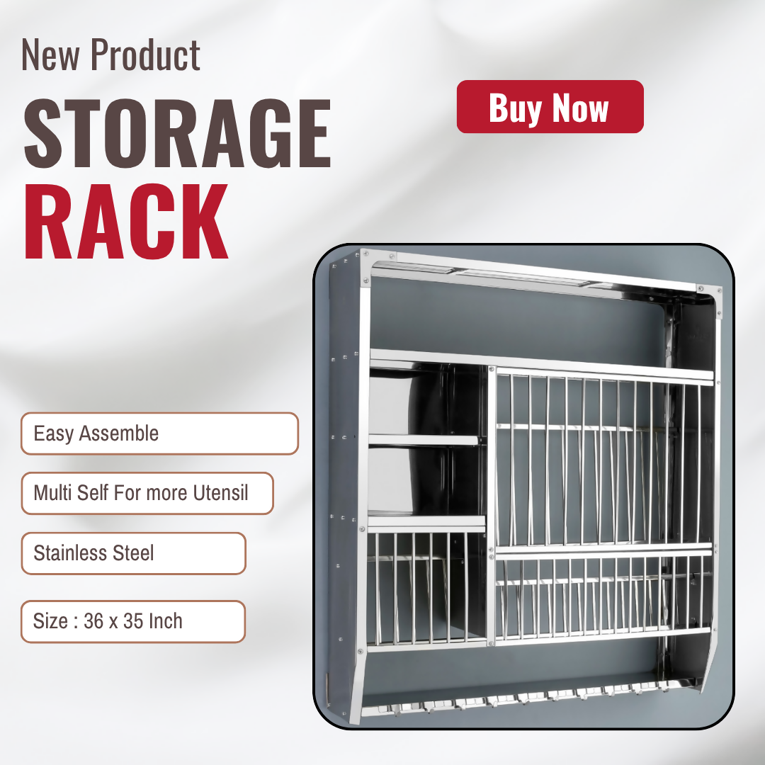 Stainless Steel Wall-Mounted Utensil Storage Rack Kitchen Organizer Model-DLX-3836