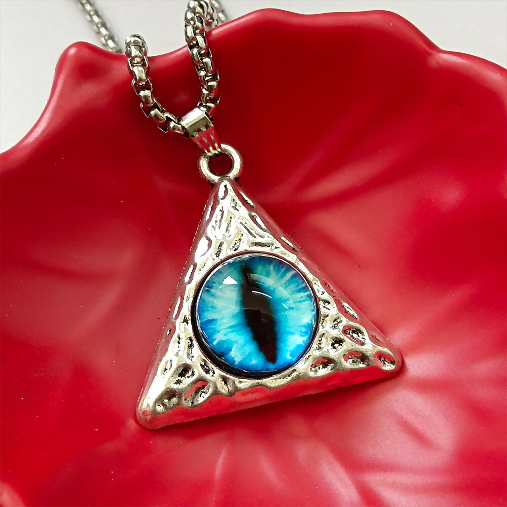 Illuminati Horus Demon Blue Chain Pendant