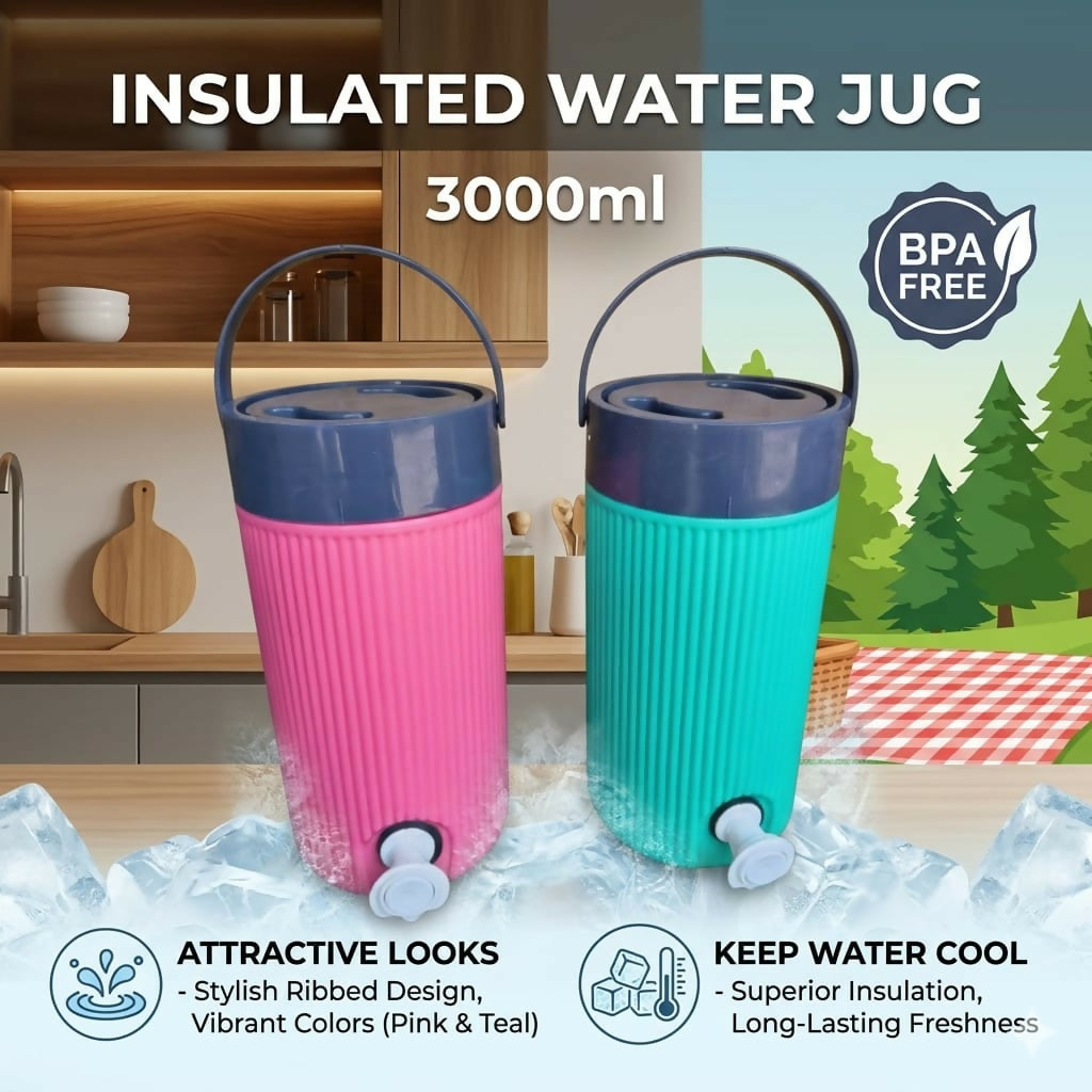 Close-up of leak-proof tap on insulated water jug