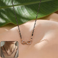 Pendant – Elegant rose gold infinity symbol with CZ stones