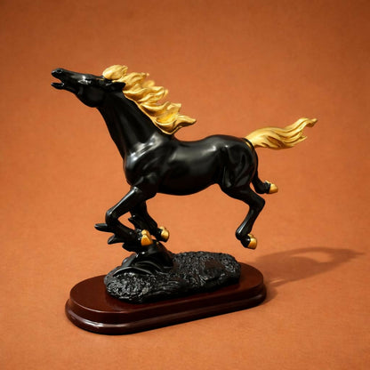 Close-up of horse statue highlighting fine detailing