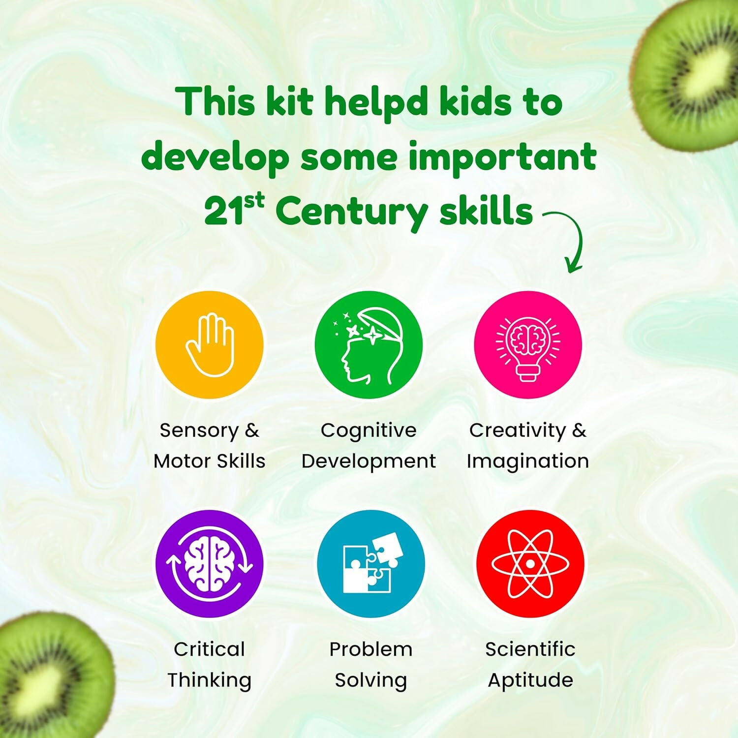 Kiwi Jelly Cube Slime Making Kit for Kids – DIY Tubbie Slime Kit with Activator