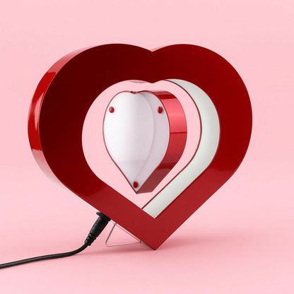 Heart Shape floating Photo Frame with Moving Art Desk Display