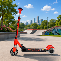 KIXY Glow 3 Wheel Foldable Kids Scooter with LED Flashing Wheels