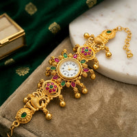 Traditional Traditional Look Fancy Watch Bracelet / Ethnic Hand Jewellery with Watch