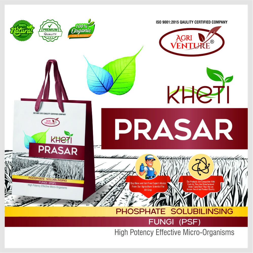 AgriVenture KHETI PRASAR ( PSF - Phosphate Solubilizing Fungi ) Eco-Friendly Bactericide Organic Product BIO FIRTILIZERS (2 KG)