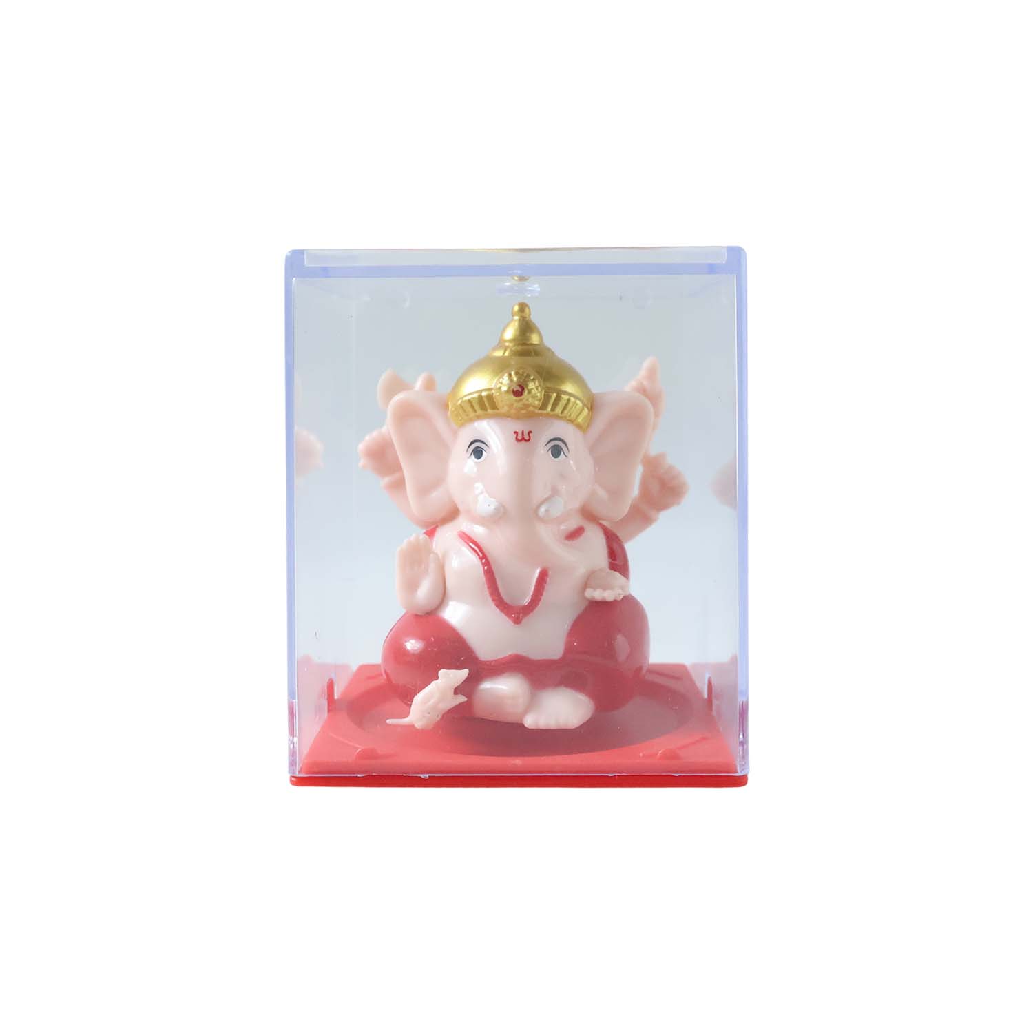 Close-up of brightly colored Ganesha idol
