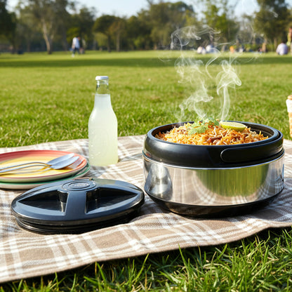 Double Wall Food Storage Container for Roti, Rice & Meals (Hot & Cold Food Keeper) 2000 ml