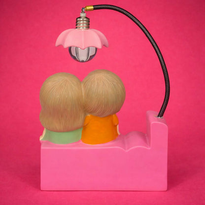 Pink Cute Couple Love Lamp Decorative Night Light Showpiece