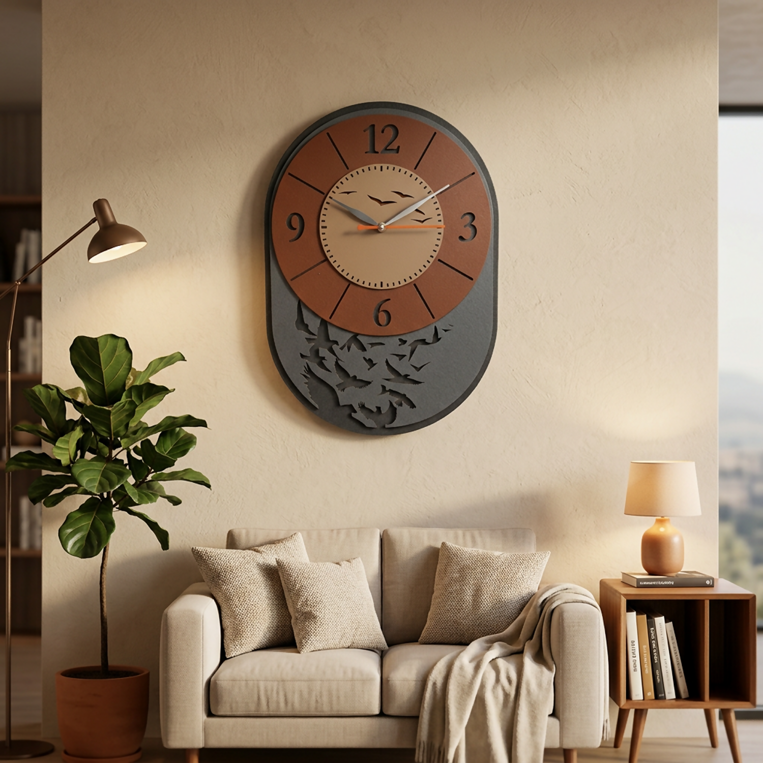 Bird Clock Balck 2