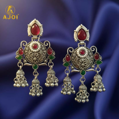 Premium Ethnic Ruby Chandbali Designer Earrings