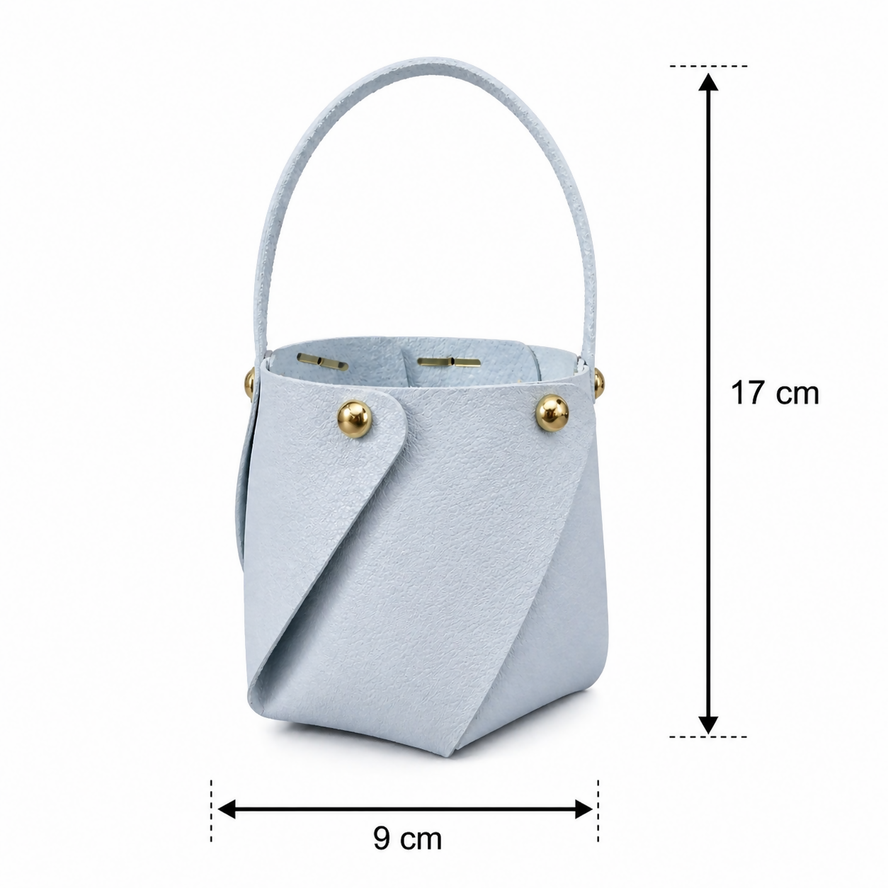 Light Blue Mini Handheld Storage Basket top view
