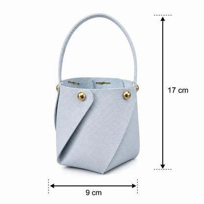 Light Blue Mini Handheld Storage Basket top view
