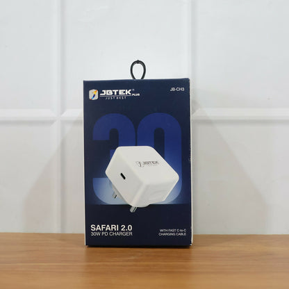 USB Type C 30W Fast Charging Adapter with Type C to Type C Cable for Smartphones