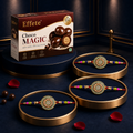 Kundan Stone Rakhi Set with Choco Magic, Pack of 3