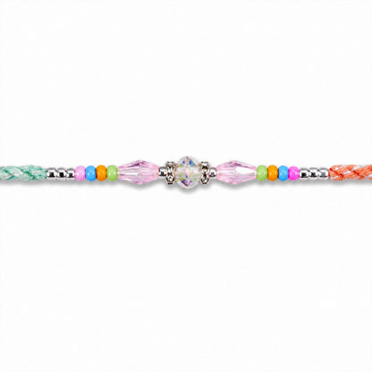 Premium Sparkle Designer Rakhi with Pearl Detail, Stone Centre and Gift Ready Style