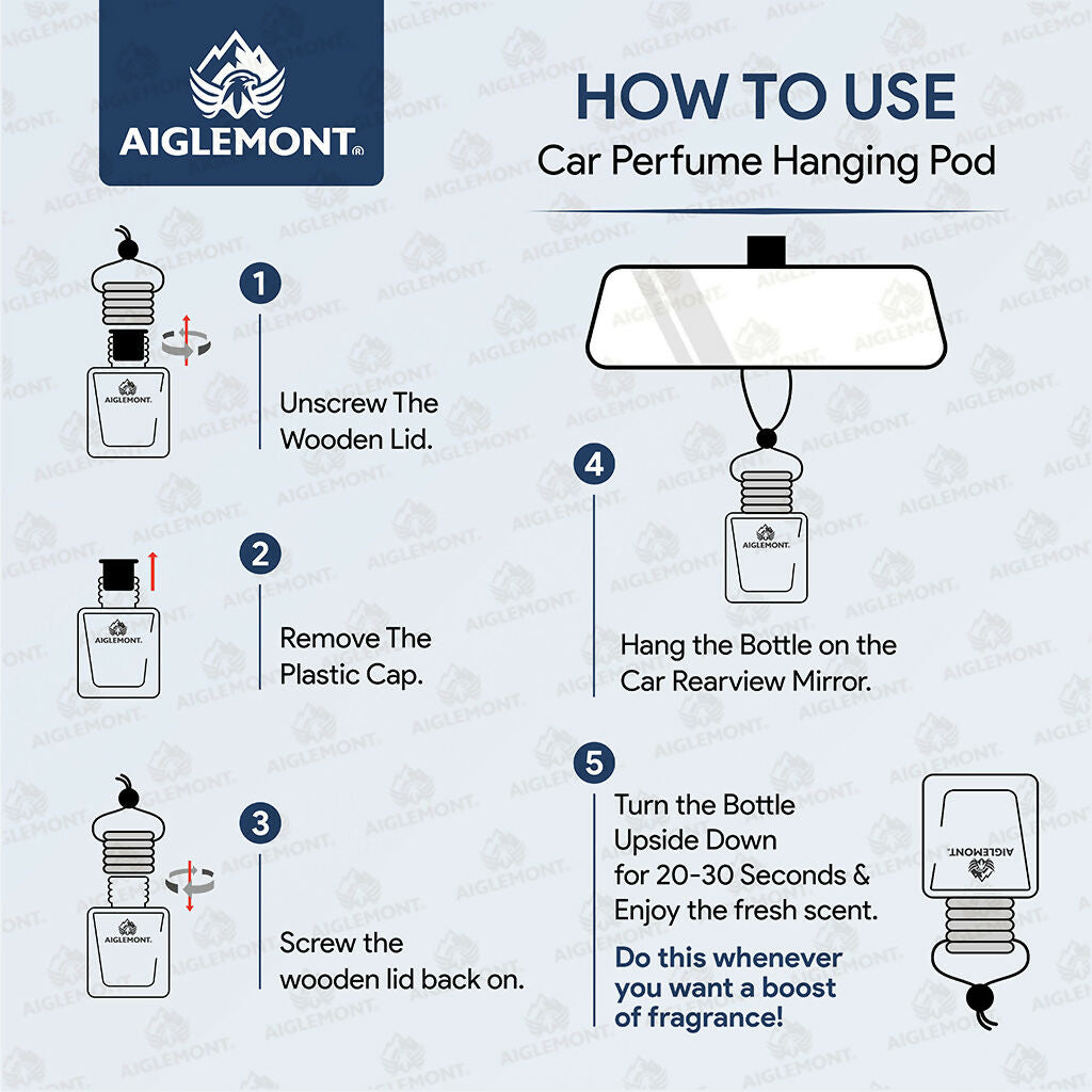 Aiglemont Remember Car Perfume Hanging Pod 10ml | Long-Lasting Car Air Freshener | Premium Car Interior Accessory