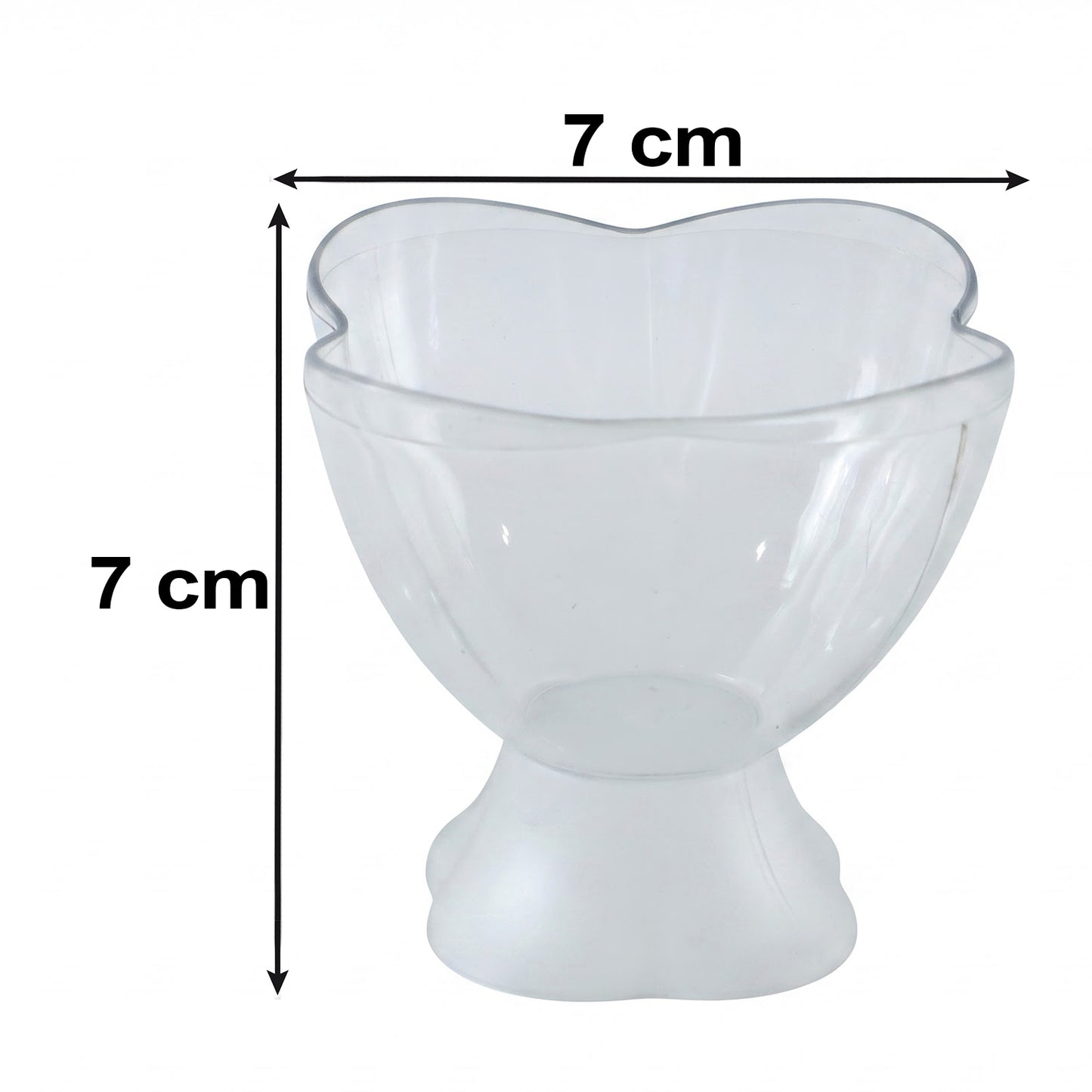 Multipurpose Plastic Serving Bowl Set with Spoons for Dessert Snacks (6 Pc)