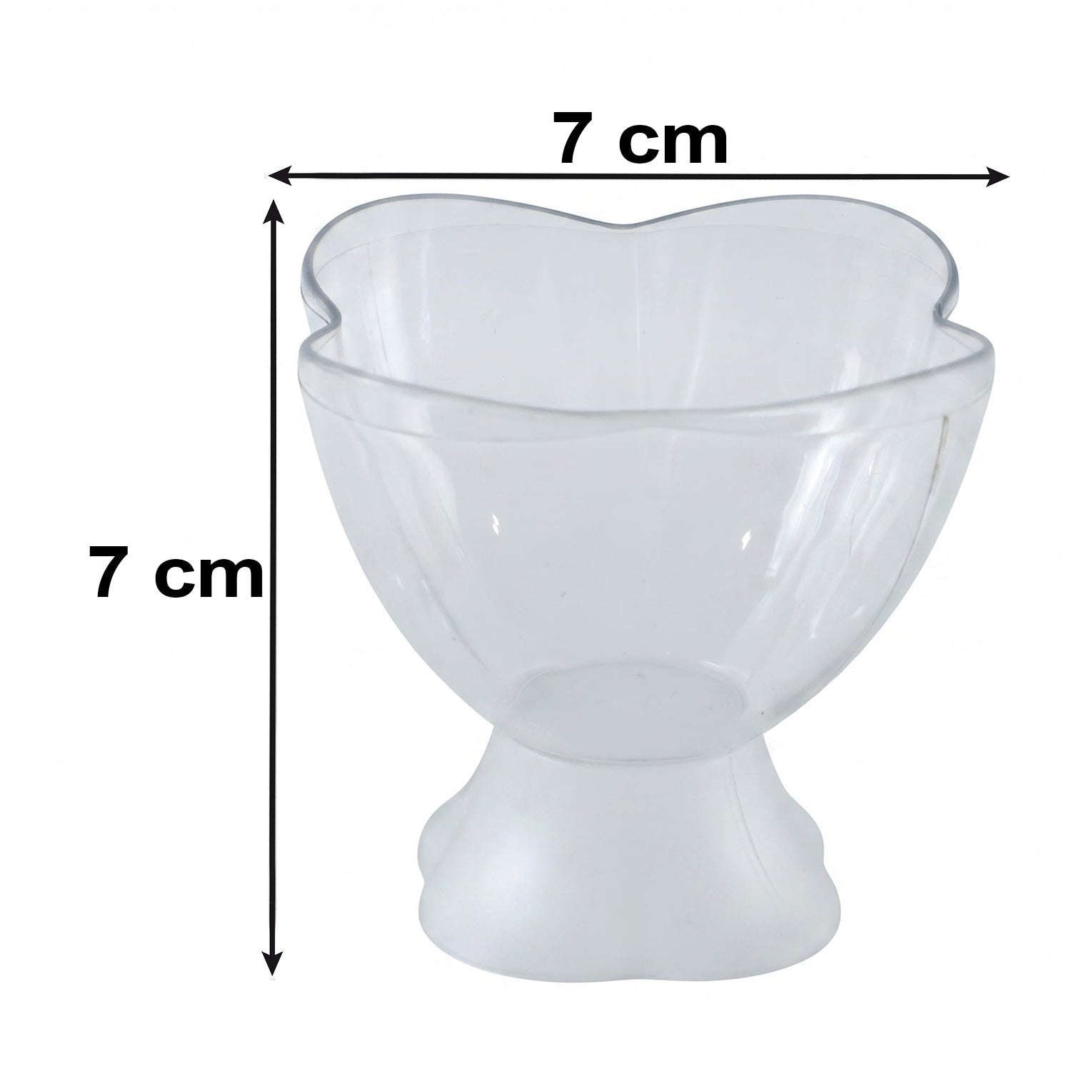 Multipurpose Plastic Serving Bowl Set with Spoons for Dessert Snacks (6 Pc)