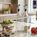Glass Oil Dispenser Set – Leak-Proof & Stylish Kitchen Accessory