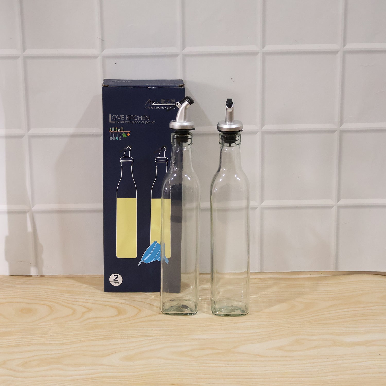 Glass Oil Dispenser Bottle Color Box Packaging