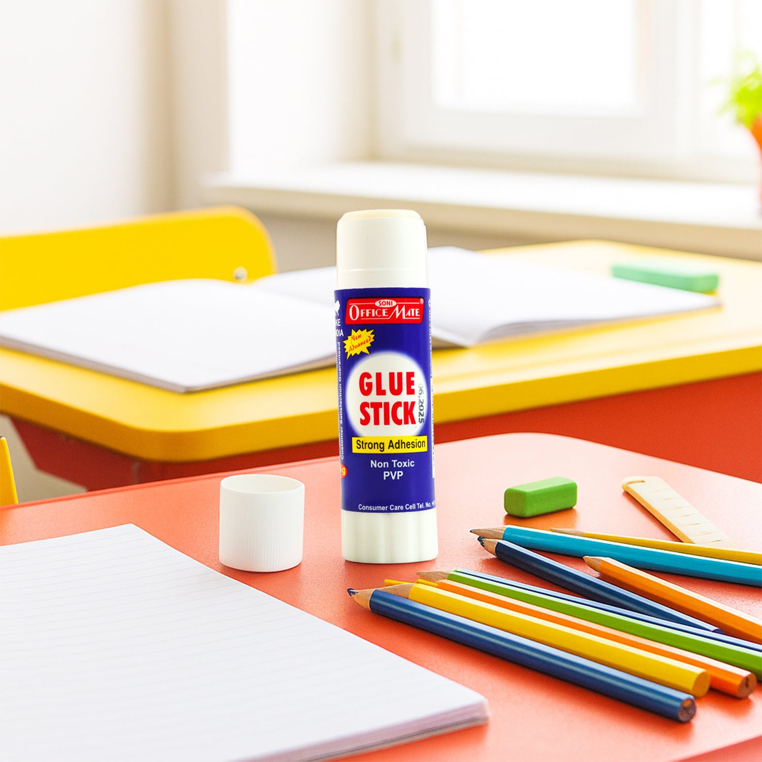 OfficeMate Glue Stick – 25g Strong Adhesion Non-Toxic PVP Based