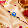 Blue Car Rakhi for Kids Playful Design for Raksha Bandhan (10pcs)