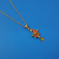 Stylish Steamer Boat Design Pendant Necklace with Chain for Women