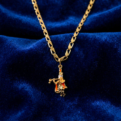 Lord Krishna Pendant with Chain – Eternal Divine Charm Necklace