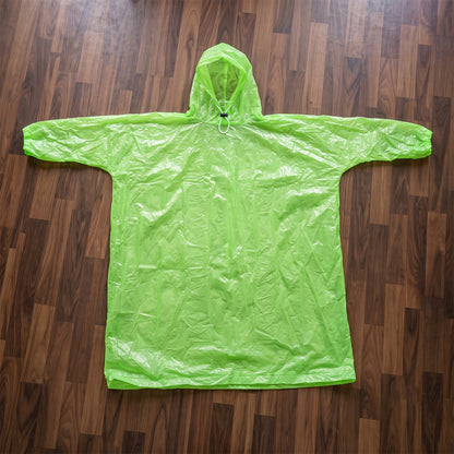 Reusable Waterproof Raincoat, Hooded Long Rain Poncho for Men and Women (1 Pc)