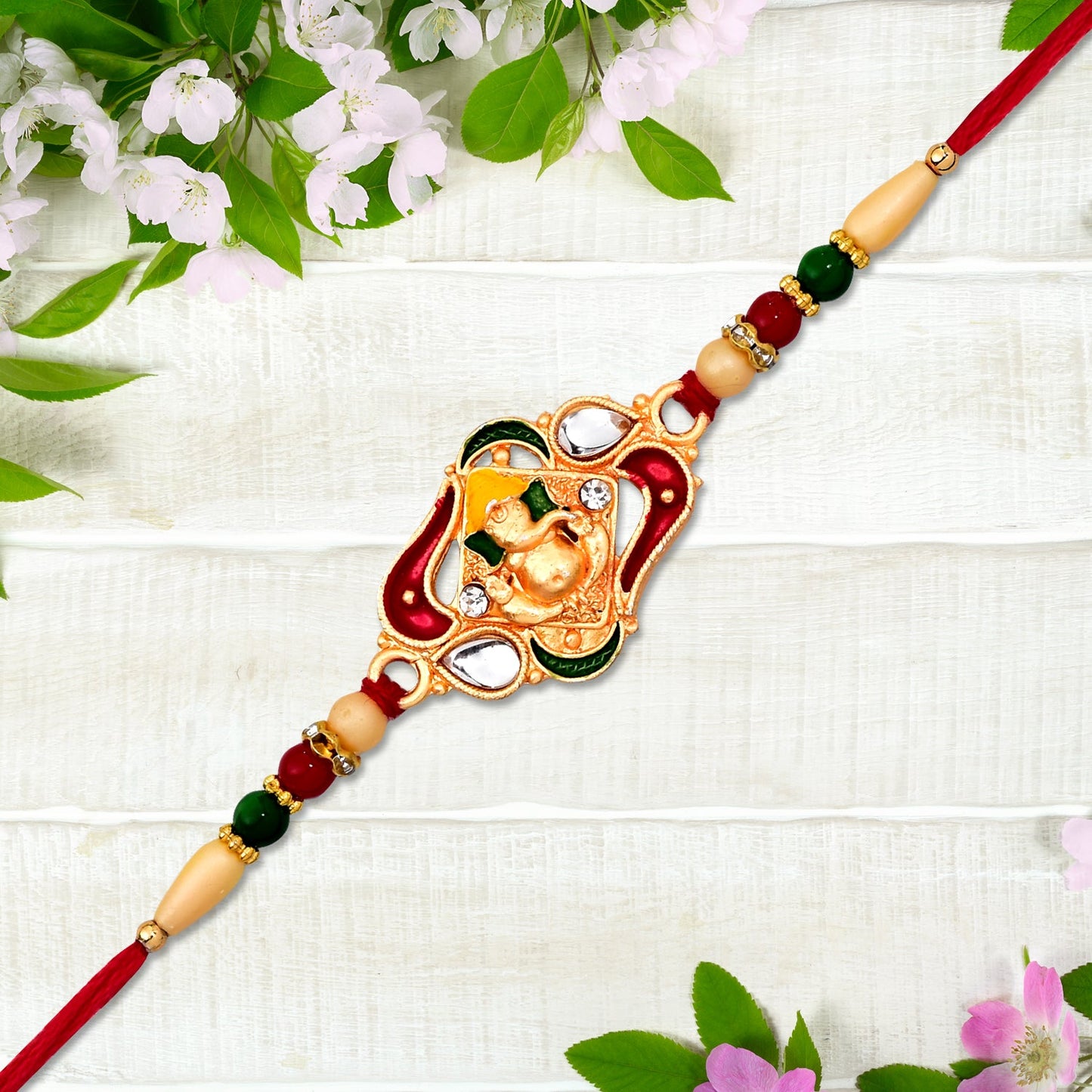 Ganpati Bappa Ki Rakhi Elegant Traditional Raksha Bandhan Gift (10pcs)