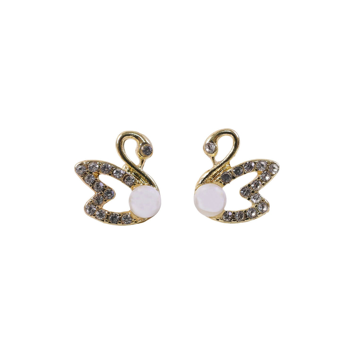 Cute Pearl Butterfly Stud Earrings for Women And Girls