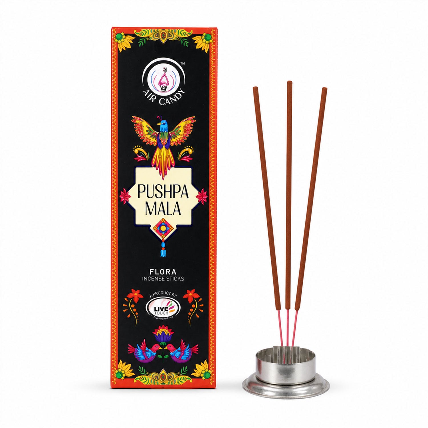Pushpa Mala Flora Incense Sticks with Floral Fragrance and Long Lasting Aroma
