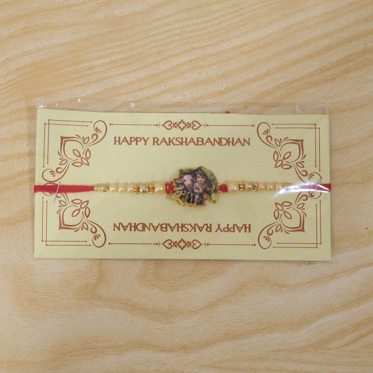 Bal Krishna Rakhi Pearl Beaded Designer Rakhi for Brother (5pcs)