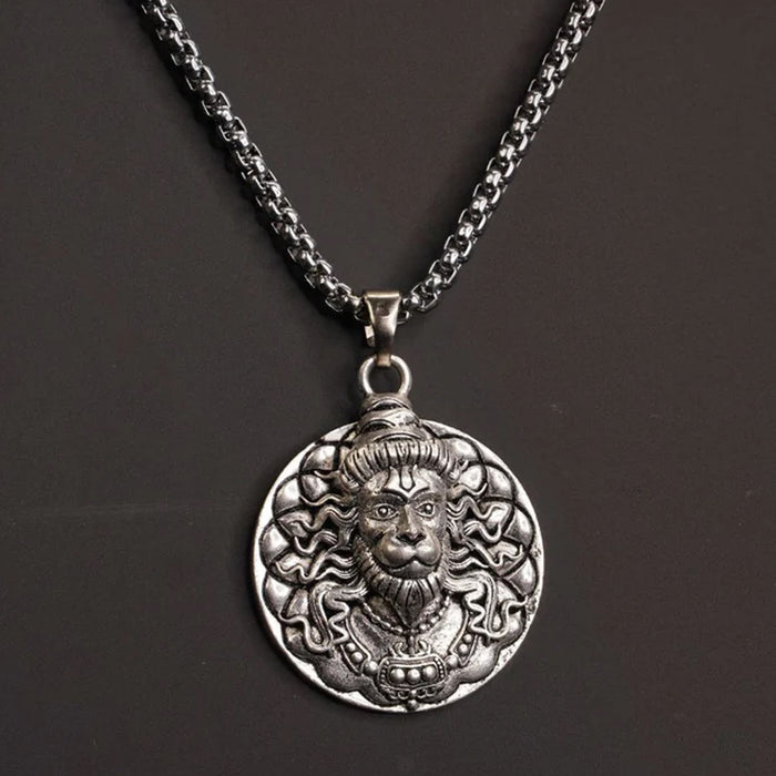 Hanuman faceLocket With Chain, Pendant Necklace Chain (1 Pc)