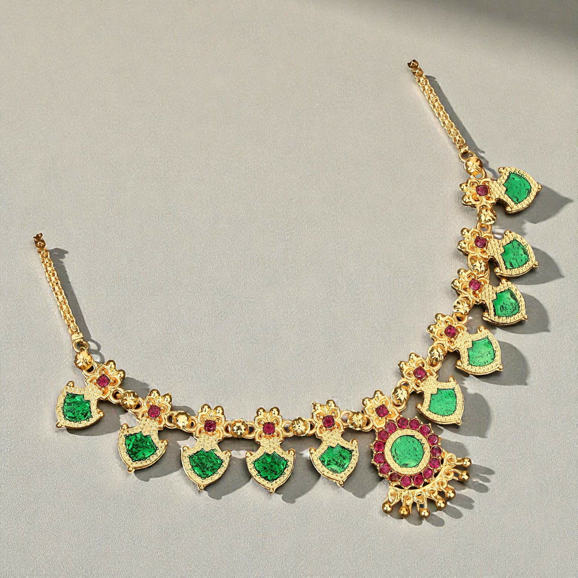 Silver-Tone Crystal & Lavender Drop Choker Set