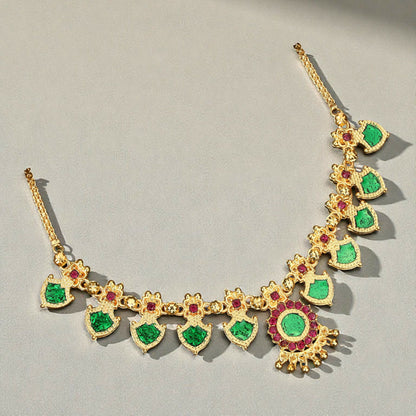 Silver-Tone Crystal & Lavender Drop Choker Set