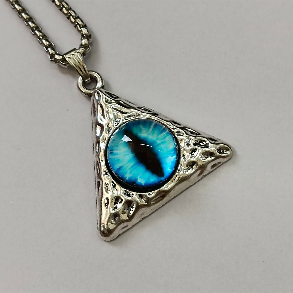 Illuminati Horus Demon Blue Chain Pendant
