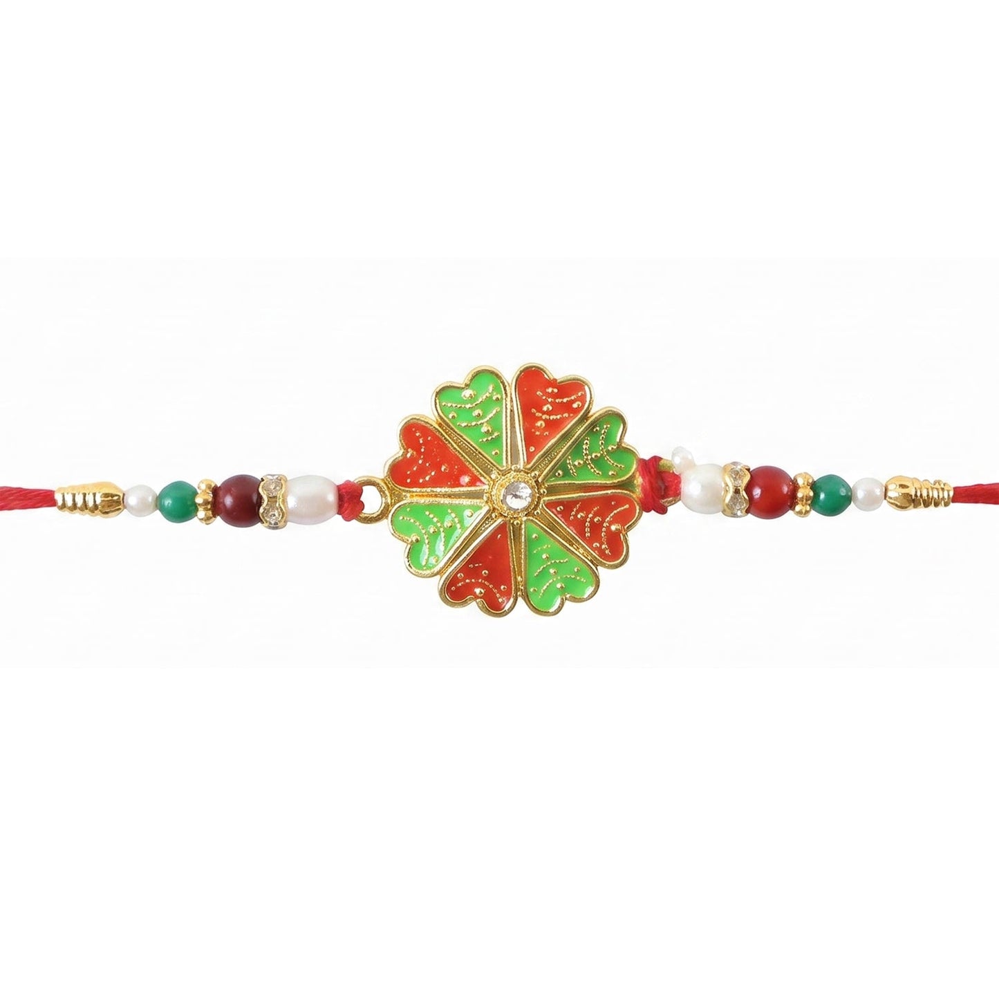 Traditional Rakhi Meenakari Floral Designer Raksha Bandhan (10pcs)
