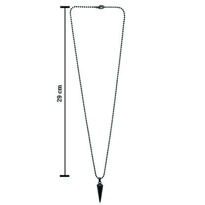 Black Bar Chain Pendent set For mens