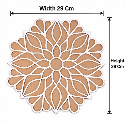 Floral Mandala Rangoli Stencil for Festive Home Entrance and Puja Decoration