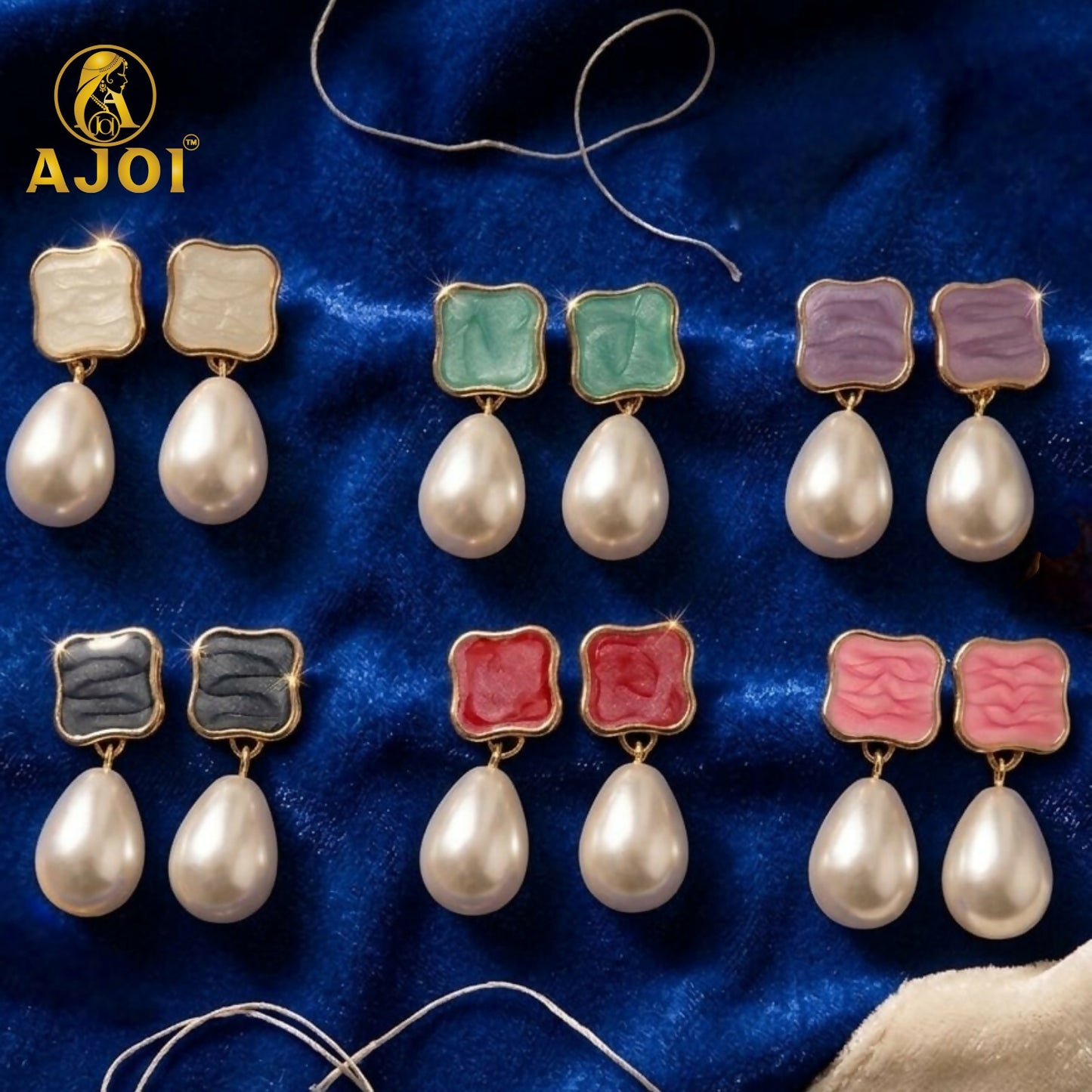 Stylish pearl Tilak earrings designed for weddings and festive occasions